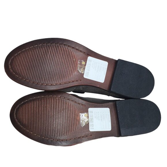 Free People Womens Loafers Size 6 / 36 Slip On Flats Sitar Woven Leather Gray - Picture 7 of 8